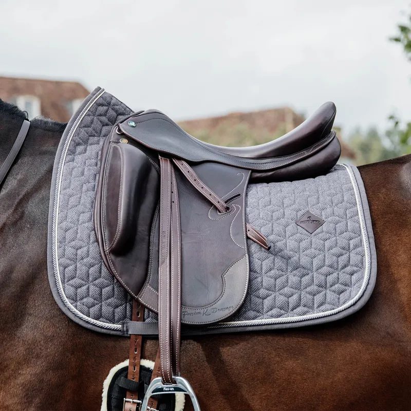Kentucky Wool Dressage Saddlecloth - Grey-1